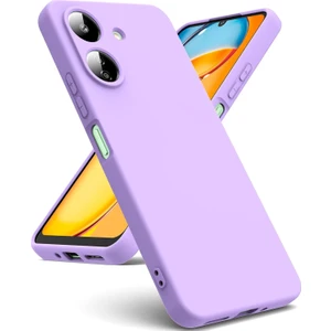 Xiaomi Redmi 13C / Poco C65 Kılıf Yüksek Kalite 3D Kamera Korumalı Içi Kadife Lansman Liquid Silikon Kapak
