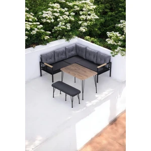 Pi Elize Demonte Metal Mutfak,balkon ve Bahçe Takımı,köşe Takımı 180X180
