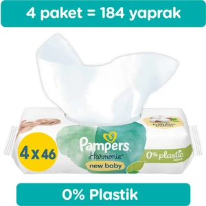 Pampers Harmonie New Baby Yenidoğan Islak Havlu 4x46 Adet (184 Yaprak)