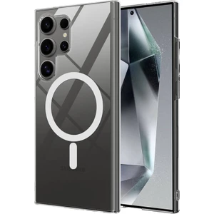 Techno Guru Samsung Galaxy S24 Ultra Kılıf Magsafe Şarj Özellikli Şeffaf Kamera Çerçeveli Porto Kapak
