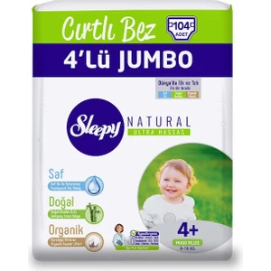 Bebek Bezi 4+ Numara Jumbo 104'LÜ