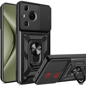 Huawei Pura 70 Pro Kılıf Kamera Korumalı Armor Pars Yüzüklü Tank Kapak