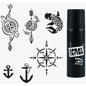 One Spray Tattoo Deniz + Siyah Sprey Seti 2