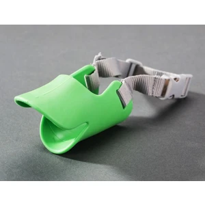 Evcil Hayvan Ağızlığı Silikon Maske 1 adet Yeşil Silikon köpek namlu yaka sevimli ördek ağız maskesi küçük köpek Anti-bite maskeleri için köpek ürünleri evcil hayvan aksesuarları Yeşil