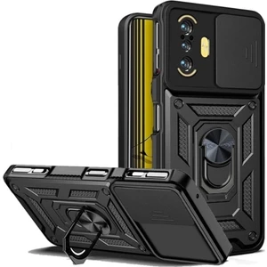 Xiaomi Redmi K40 Gaming Kılıf Yüzüklü Sürgülü Kamera Korumalı Pars