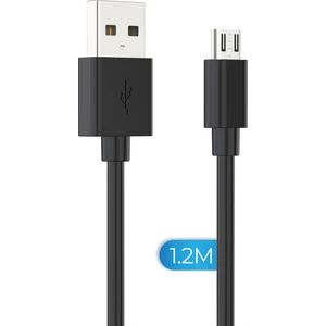 Samsung Xiaomi Huawei Oppo Uyumlu Micro Usb Şarj Ve Data Kablosu Siyah 1.2M