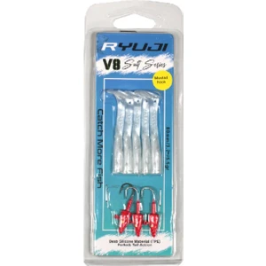 Ryuji V8 8cm 5.5gr Red Head White Silver Silikon Yem