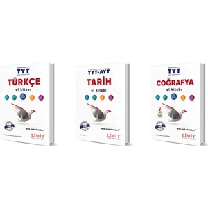 Limit Yayınları  Tyt Türkçe + Tarih + Coğrafya El Kitabı Seti 3 Kitap 2024