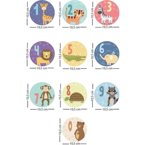 Tilki Dünyası Sevimli Hayvanlar Sayılar Çocuk Odası Duvar Sticker