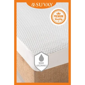 Premium Ultra Soft Sıvı Geçirmez Fitted Full Kenar Alez Tek Çift Kişilik Beyaz Renkli Yatak Koruyucu