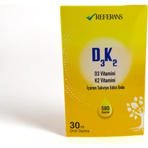 Vitamin D3K2 30 ml 580 Damla