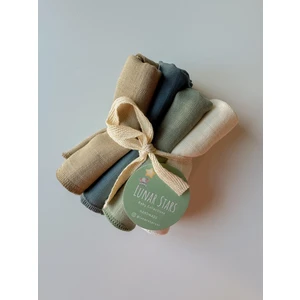 Lunar Stars %100 Organik Muslin Bebek Ağız ve Salya Silme Mendili