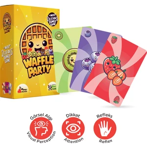 Waffle Party, Okul Öncesi Dikkat, Görsel Algı ve Refleks Geliştiren Kart Oyunu (4-7 Yaş)