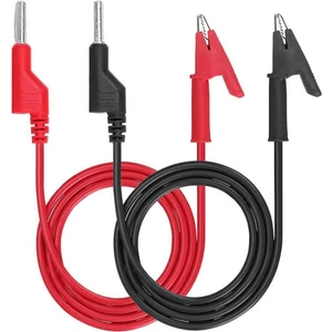 Roboyol Store 1000V 12A Krokodil Banana Kablo Çifti 1 Metre Yüksek Akım Probu Multimetre Güç Kaynağı Test