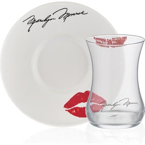 Iconic Marilyn 100 ml 4 Parça 2 Kişilik Cam Çay Takımı 9-01110263