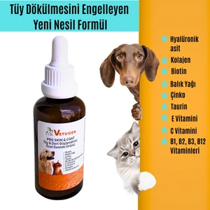 Kedi ve Köpekler İçin Multivitamin (Tüy Dökülmesini Engelleyen Tüy & Deri Güçlendirici Özel Destek Ürünü)