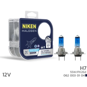 Nıken 12V H7 55W Beyaz Işık Ampul 5000K (2 Adet)