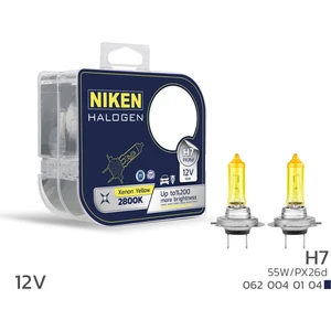 Nıken 12V H7 55W Sarı Işık Ampul PX26D 2800K 1 Takım 2 Adet Fiyatıdır.
