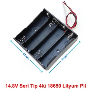 Roboyol Store 18650 4lü Pil Kutusu Seri 4 Adet 14.8V Seri Lityum Lion Batarya Yuvası Mobil Güç Kaynağı Powerbank