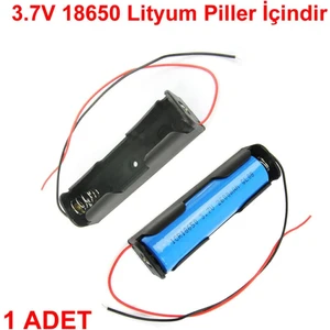 Roboyol Store Tekli 1 Li 18650 Pil Yuvası Kablolu Tutucu 3.7V Pil Şarj Kutusu