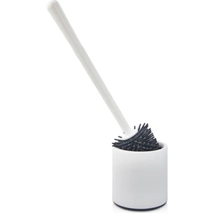 Ata Home Silikon Wc Tuvalet Banyo  Fırçası Klozet Fırçası Beyaz-Gri Oval