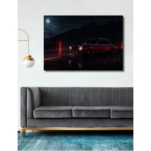 Teona Ahşap Nissan Skyline Gtr Art Manzara Işıklar Araba Neon Yatay Ahşap Tablo Yatay Duvar Dekorasyon Tablosu