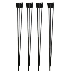 Metal Firkete Ayak 42 cm 4'lü Set Kaşıklık Orta Sehpa Zigon Kütük Ayak