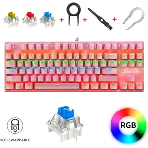 K550 Rgb Pembe K550 Mekanik Switch Mekanik Gaming Oyuncu Klavyesi