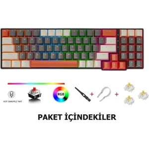 Ata Soft K780 Kablolu Mekanik Rgb Işıklı Klavye 78 Tuşlu Kompak ve Şık Tasarım Ofis ve Oyun Klavyesi