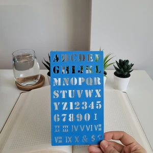 Karmelom Studio Bullet Journal Bold Büyük Harf Roma Rakamı Şablon Cetvel