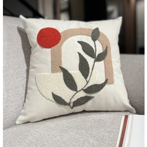 Home Punch Nakışlı Keten Pamuklu Kumaş 2 Adet Kırlent Kılıfı