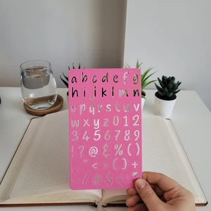 Karmelom Studio Bullet Journal El Yazısı Font Küçük Harf Şablon Cetvel