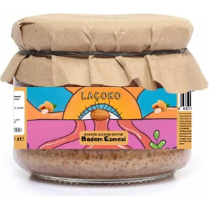 LAÇOKO 275 Gram Şekersiz, Katkısız, Glutensiz, Vegan, Doğal Kavrulmuş Badem Ezmesi Roasted Almond Butter (275 Gram)