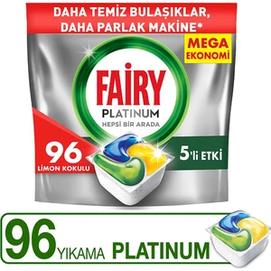 Platinum Bulaşık Makinesi Kapsülü 96 Yıkama Limon Kokulu