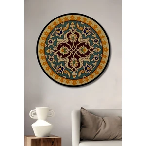 Teona Ahşap Dekoratif Modern Motif Duvar Tablo Ahşap Yuvarlak Tablo