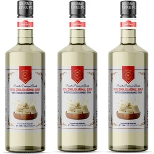 Nish Kahve Nish Beyaz Çikolata Aromalı Şurup 700 ml X3 - Cam Şişe