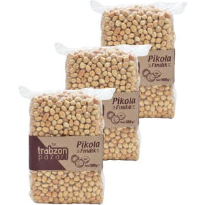 Trabzon Pazarı Çifte Kavrulmuş Pikola Fındık Içi 3X500 gr