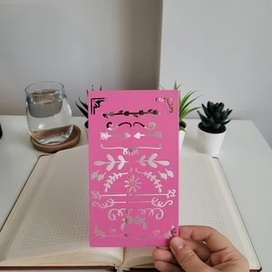 Karmelom Studio Bullet Journal Yaprak Desenli Başlık Şablon Cetvel