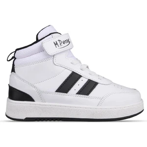 M.P One  Büyük Çocuk Bağcıklı / Velcro Beyaz-Siyah Sneaker Bot