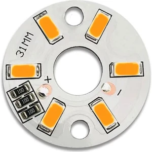 Roboyol Store 5730 5V 3W 31MM Sarı LED Modül Aluminyum Pcb 6 LED Lamba Aydınlatma Işık