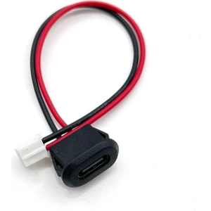 Roboyol Store Type C Panel Montaj Dişi Soket 2 Pin 10CM Kablolu Uzatma Konnektör Araba Kamera Oyuncak Telefon Şarj
