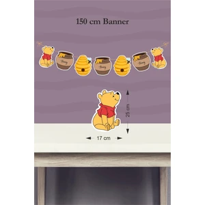 Neşeli Günlerim Winnie The Pooh Temalı Doğum Günü* Büyük Banner *kalın Kağıt 150CM