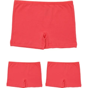 3 Adet Kız Çocuk Pembe Boxer Tayt Pamuklu Likralı