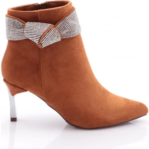 Dgn K100-22K Kadin Silver Taşli Topuklu Bot