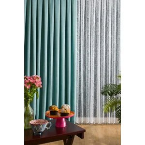 Mint Ada Fon Perde Pilesiz Extraforlu Düz Dikim Büzgü Pile