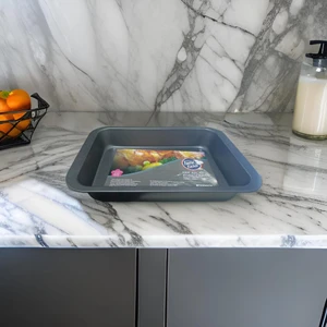 36*25*7 cm  Boyutlarında Teflon Dikdörtgen Fırın Tepsisi Yapışmaz Kek Börek Yapımlarına Lezzet Katar