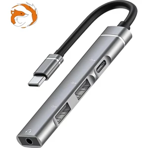 OTG-19B Type C 3.5mm Kulaklık Ses USB C  USB iPhone / Dizüstü Pc Tak Çalıştır Çevirici Dönüştürücü