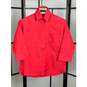 Matu Official Kısa Truvakar Kol Oversize Kadın Gömlek