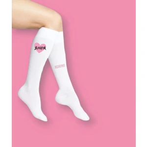 Lias Shoes Black Pink Kalp Baskılı Kız Çocuk Uzun Çorap