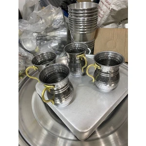 Özyetişen Metal Krom Çelik Ayran Bardağı 4  Adet